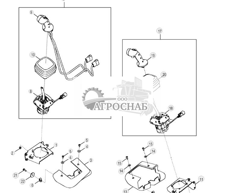Стандартные элементы управления джойстика без переключателей управления навесным оборудованием - ST528043 138.jpg